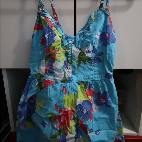 Hollister Dresses & Skirts - Hollister | Blue and Green Patterned Top